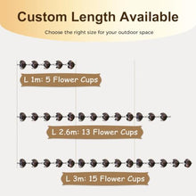 WAHHWF Large Cup Lotus Rain Chain for Gutters, Adjustable Length