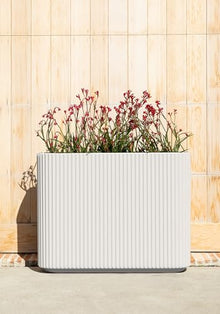 Veradek Demi Series Span Planter - Tall and Wide Outdoor Planter with Shelf
