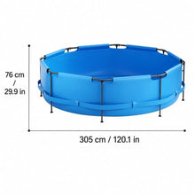 Round Above Ground Pool, Steel Frame Swimming Pool for Backyard Family Fun