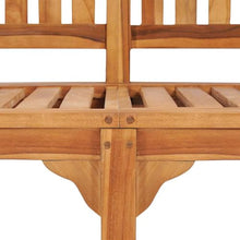 vidaXL Banana Bench 59.4" Solid Teak Wood