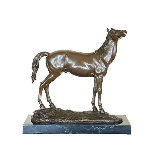 Toperkin Bronze Statues Animal Sculptures Steed Figurine Horse Garden Statue TPAL-460