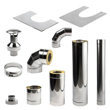 HUUM Chimney Kit, Sauna Wood Stove Chimney Set (Chimney Thru-Wall)