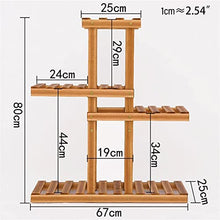 OJKJGYTF Plant Stand 4 Layers Plant Shelves Wood Flower Stand Pot Bonsai Display Wheels Storage Rack Holder Organizer Patio Garden Home Flower Stand