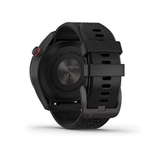 Wearable4U Garmin Approach S42 Premium GPS Golf Watch Gunmetal Black Silicone Band
