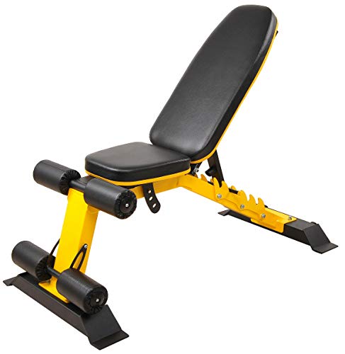 BalanceFrom Weight Bench Yellow/Black