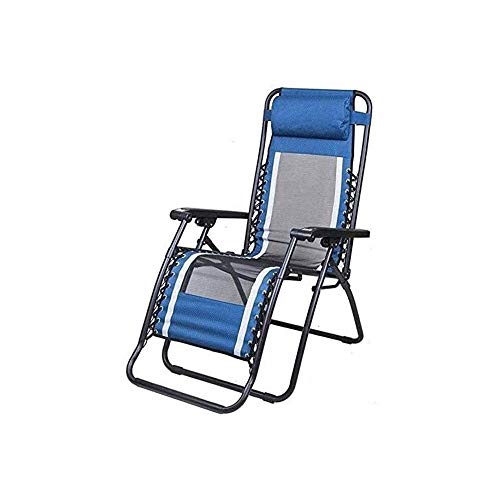 IIPOSAQQ Zero Chair Oversized Seat Free Reclining Angle Lounge Patio Chair Folding Recliner Support Up to 350lbs