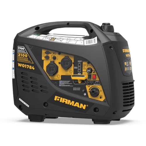 Firman W01784 Portable Generator with Built-in Parallel Kit - 2100/1700W