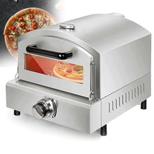 Portable and Gas Fired Pizza Oven with Thermometer,Outdoor Gas and Fired Pizza Oven in Stainless-SteelGas Pizza & Food Outdoor Oven for Camping, Backyard, Tailgating