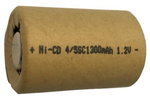MIC Gen 250 x 4/5 Sub C 1300 mAh NiCd Batteries Paper Wrapped