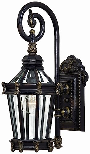 Minka Lavery Outdoor Wall Light 8930-95, Stratford Hall Exterior Wall Lantern, 100 Watts, Heritage