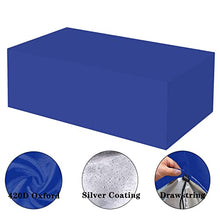 QIAOH Cube Garden Furniture Covers Waterproof 126x64x30in, Tear Resistant Oxford Fabric Outdoor Patio Table Covers Waterproof, Windproof, Rattan Patio Furniture Cover