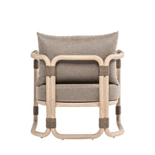 Baja Outdoor Lounge Chair in Brown Eucalyptus with Brown Cushion