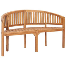 vidaXL Banana Bench 59.4" Solid Teak Wood