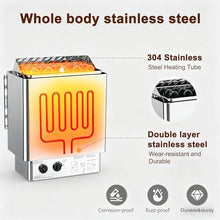 AETEREOS Sauna Heater, Electric Sauna Stove, Steam Bath Sauna Heate 3h Timer and Adjustable Temp for Max. 76-318 Cubic Feet, Home Hotel Spa Shower Use 110V 3KW