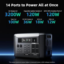 BP3000 3200W(6400W Peak) Portable Power Station, 4096Wh LiFePO4 Battery