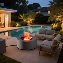 30" Round Outdoor Propane Fire Pit Table Firepit Table for Outside Patio