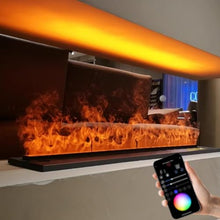 XYWGBMS 3D Water Vapor Decorative Fireplace Water Vapor Fireplaces,3D Atomized Fireplace, Simulated Flame Villa Hotel Indoor Humidifier, Home Embedded Atmosphere Decorative,Multicolorapp-800mm