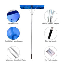Custom Adjustable Retractable Snow Brush Long Handle Portable Top Rake with 2 Wheels