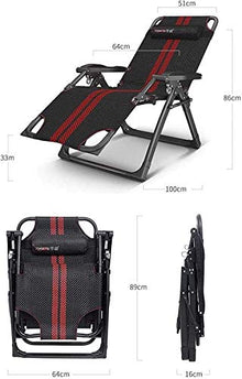 YYBOES Sun Lounger, Folding Reclining Garden Deck Chair Adjustable Backrest Sun Lounger