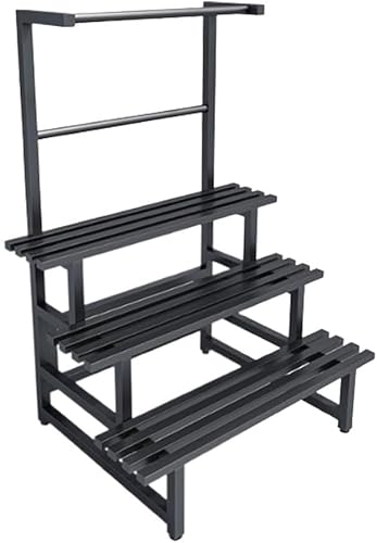 Plant Stand 3 Tier Indoor Outdoor Corner Hanging Plant Shelf Metal Flower Stands Simple Creative Ladder Plant Holder For Balcony Garden Patio Multiple Plants Display Rack Modern Storage Rack