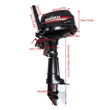 SABUIDDS 2-Stroke 6HP Outboard Motor Black
