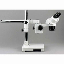 AmScope Binocular Stereo Microscope 20X/40X/80X Magnification Single-Arm Boom Stand