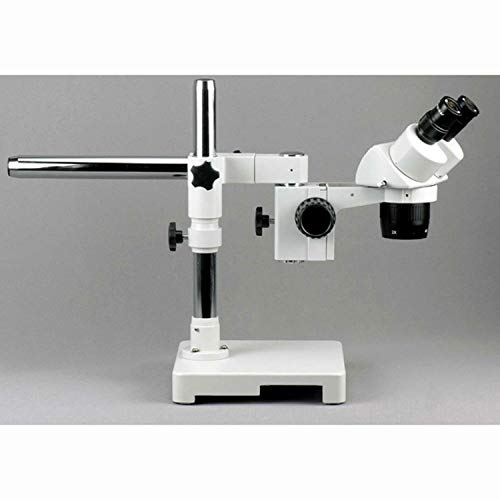 AmScope Binocular Stereo Microscope 20X/40X/80X Magnification Single-Arm Boom Stand