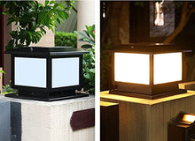MOCIGERN 4-Colors Solar Post Cap Lights Aluminum Metal Pillar Lighting Remote Control Column Lamp for Garden Backyard Patio Yard Wall Stair Step Railing (Color : Brass, Size : Width:50cm)