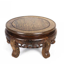 QUANGJN Pcs Plants Saucers Bonsai Porcelain Vase Base Ornaments Painting Tank Fish Tank Base Solid Wood Bracket Plant Pot Saucers,