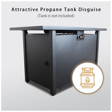 Outdoor Fire Pit Table with Steel Construction and Lid for Patio Use