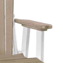 American Furniture Classics OS Home and Office Model 516WWWT Fan Back Balcony Glider in Weatherwood with a White Base