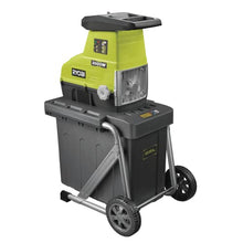 RYOBI - Bio-Crusher 220V, 3000W with Wheels - Ø max. Branch 45 mm, Rotation Inversion, Overload Protection, Collecting Tray 200 kg/h - Collection Tray 55L, Push Button - RSH3045U