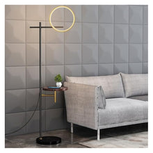 ZHONGCHENGWU Floor Lamp Floor Lamps for Living Room Marble Tray Floor Lamp Vertical Lamp Indoor Decoration Lighting Reading(Black)