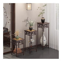 LUYOUBOZHU Vase Stand New Chinese Living Room Decorative Bonsai Table, Ancient Style Light Luxury Plant Display Stand(Large)