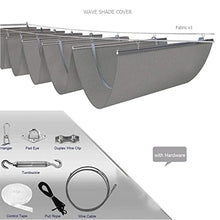 QWEASDF Wave Shade Sail,Retractable, Pergola,Shade Cover, Replacement Awning, Canopy Shade Cover, for Deck Porch Patio Slide Hang Down, Wave Shade Cover,Removable (Size : W0.9*L20m/W2.95*L65.62ft)