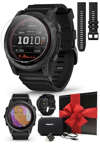 PlayBetter Garmin tactix 7 Pro Solar Ballistics Tactical GPS Watch Gift Box Bundle Pro Ballistics