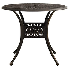 ZQQLVOO [We Ship ​Quickly] Cast Aluminum Patio Bar Table, Outdoor Table, Garden Table, Bistro Round Table, for Patio Backyard Garden Balcony, Bronze 35.4"x35.4"x29.1" Cast Aluminum