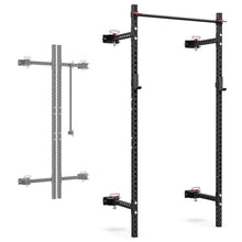 Synergee 2200 Series Folding Squat Rack with J-Cups & Pull Up Bar 95" Tall - 21" Depth