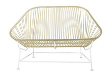 Innit Inlove Loveseat Ivory Weave on Copper Frame