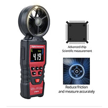Digital Anemometer Wind Speed Meter Air Velocity Flow Gauge Thermometer Wind Speed Measurement Instrument Airflow Sensor Meter
