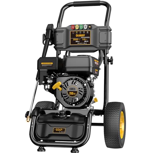 Heavy Duty Gas Pressure Washer 3500 PSI 2.6 GPM, Black
