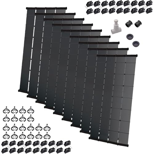 SunValue Ultimate Solar Pool Heater DIY Kit - Get the Most Out of Your Pool - Extend Your Swim Season & Pool Enjoyment (9-4'x10' Panels / 360 Square Feet)