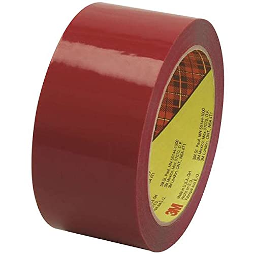MedicalMartByMail Red Carton Sealing Tape 2"x55yds Case of 36