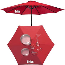 GAZOGJ Replacement Canopy for 8-Rib Outdoor Patio Umbrella - 8.8Ft Parasol Cover Durable Waterproof Fabric Ideal for Garden Deck Or Beach Use - Color 13 /6Ribs,Color10-9.8ft/6ribs