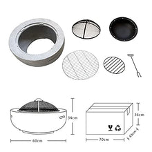 Outdoor Fire Pit Fire Pit Outdoor Barbecue Grill,3 in 3 Garden Fire Pit with BBQ Grill Shelf, Multifunctional Fire Pit for Heating/BBQ for Heating/BBQ Fire Bowls Grill Barbecue Rack