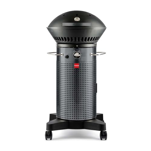 Fuego F21C-H Element Hinged Propane Gas Grill, Dark Gray