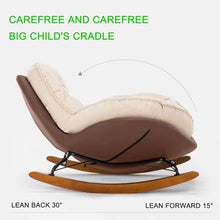 ZREVSB Outdoor Patio Rocking Chair Oversized Egg Padded Cushion Rocker Recliner for Front Porch Living Room Garden Yard Modern Lounge (Color : Brown) (Brown)