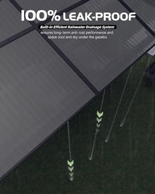GAOMON Hardtop Gazebo 10'x13' with Double Polycarbonate Roof and Aluminum Alloy Frame Gray