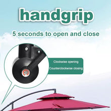 EHCBFCVN 2.7m Blue Banana Parasol, Beach Patio Umbrella, Double Top Balcony Available, Hand Crank Handle
