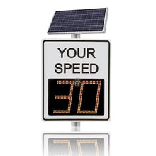 Aluminum Speed Limit Sign, Solar Radar Speedometer Speed Feedback Screen, Rust-Proof Metal Frame, Adjustable Speed, 20''X27''/35''X24''(White,50 * 70cm)